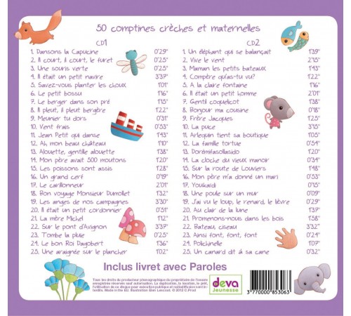 50 Comptines crèches et Maternelles