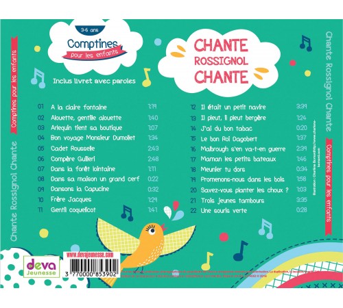 Chante rossignol chante : comptines pour les enfants