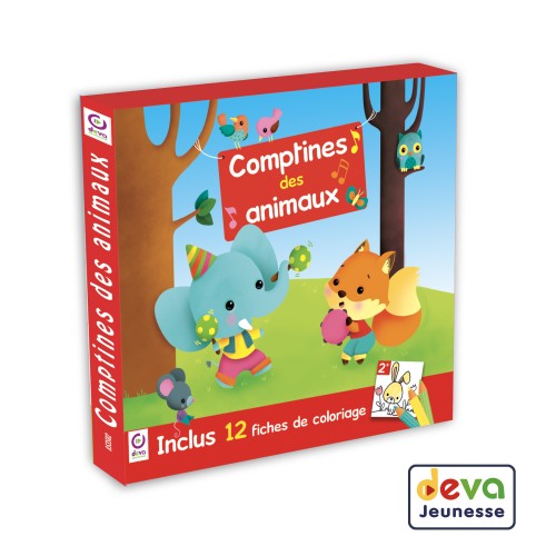 Comptines des animaux avec coloriages